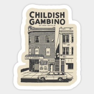 Gambino , Seattle WA Sticker